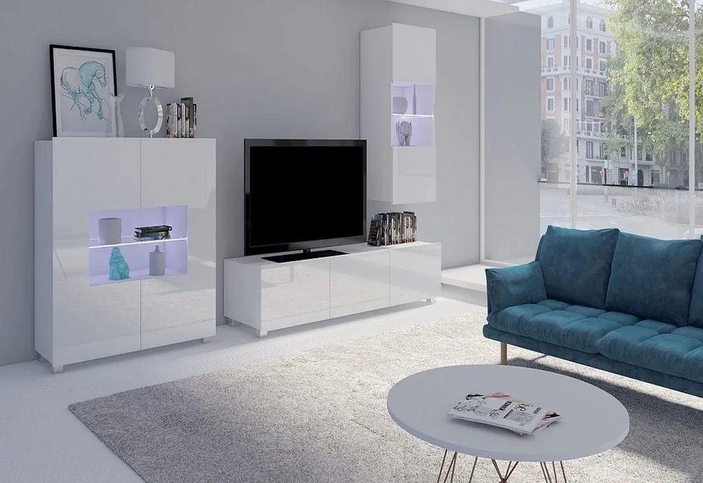 Expedo Set living BRINICA NR7, alb/alb luciu