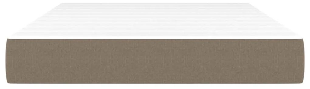 Saltea de pat cu arcuri, gri taupe, 120x200x20 cm, textil Gri taupe, 120 x 200 cm