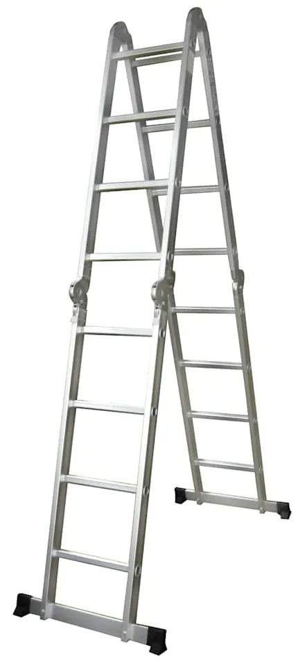 vidaXL Scară treptată din aluminiu, 8 trepte, 150 kg