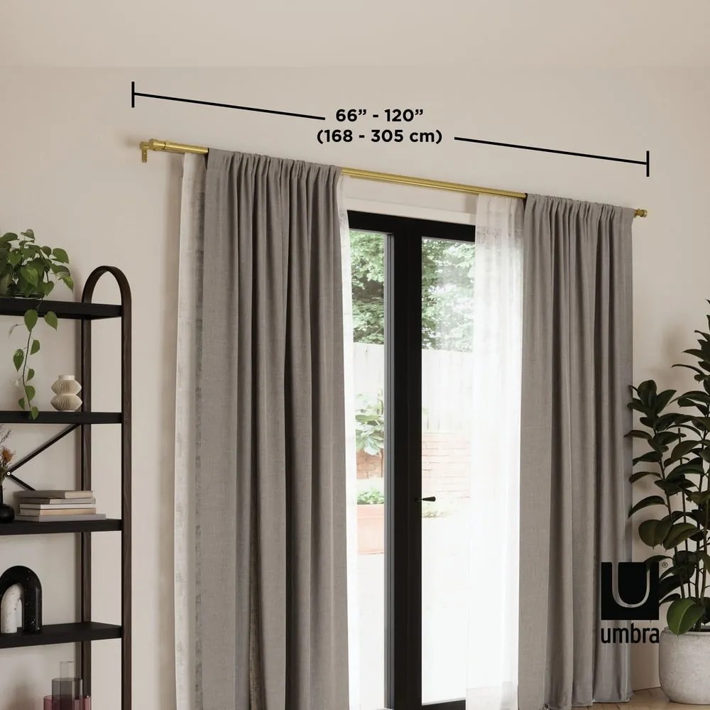 Galerie de perdea extensibilă 168-305 cm din oțel Cappa – Umbra