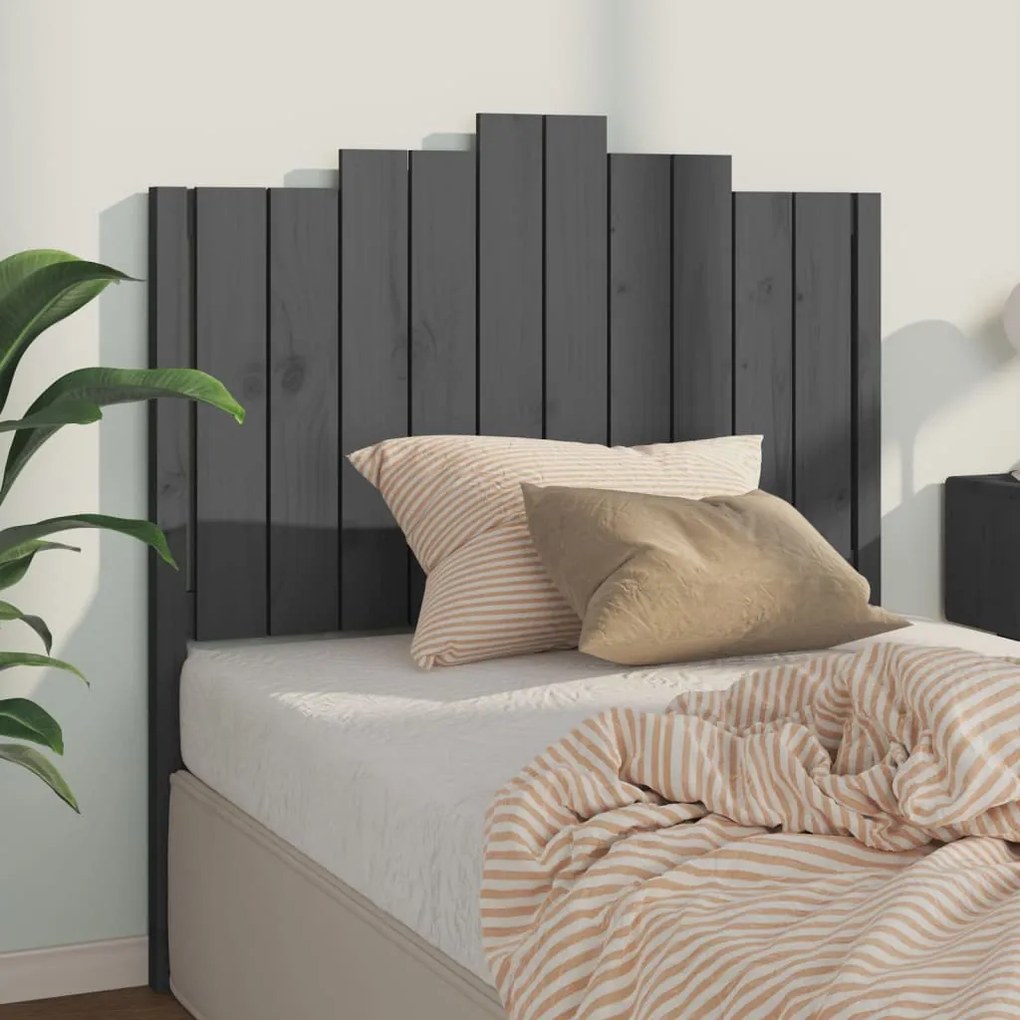 vidaXL Tăblie de pat, gri, 106x4x110 cm, lemn masiv de pin