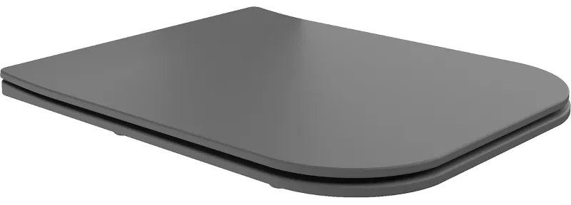 Mexen Madox capac de toaletă cu coborâre lentă slim, duroplast, gri închis mat - 39154061