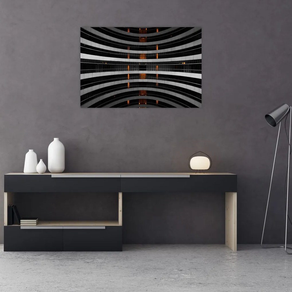 Tablou abstract - clădire (90x60 cm)
