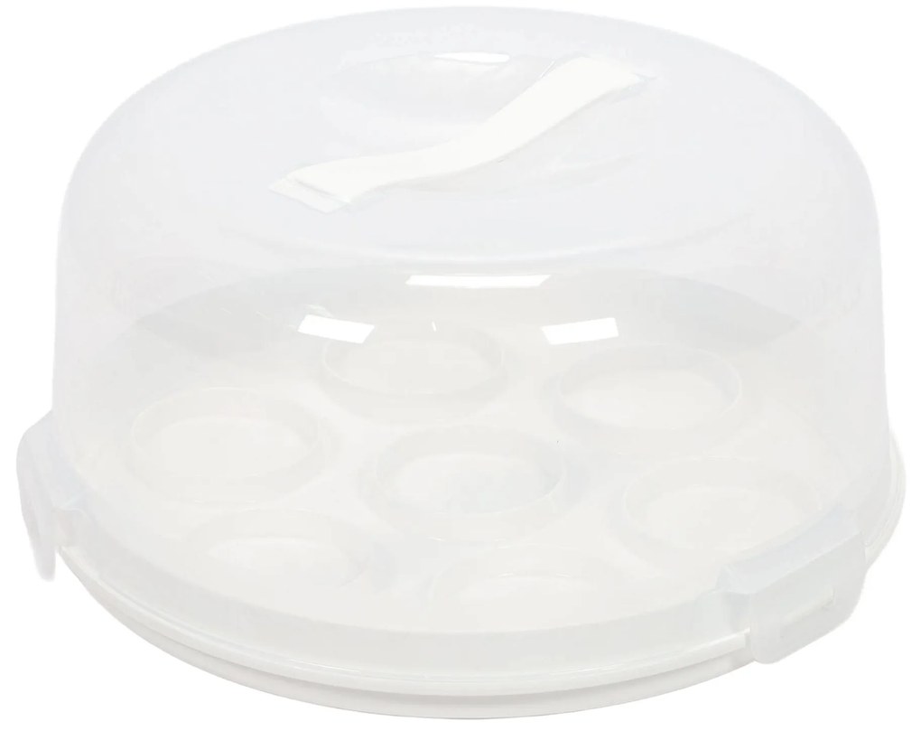 Cutie portabila pentru tort sau briose, Ø 25 x 14 cm