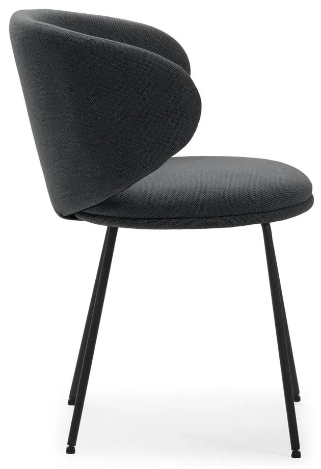 Set de scaune de sufragerie gri închis 2 buc. tapițat Rush – Marckeric