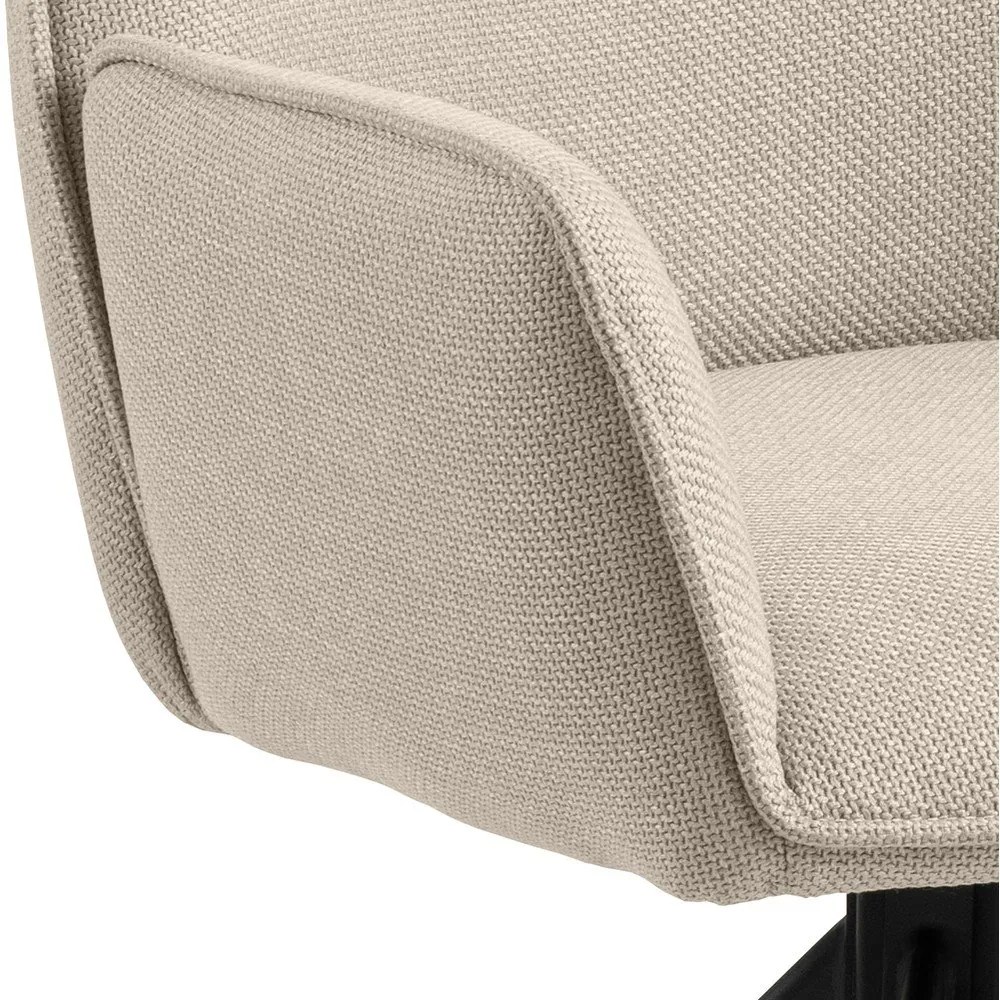 Set de scaune de sufragerie bej cu cotiere 2 buc. tapițat Glenda – Actona