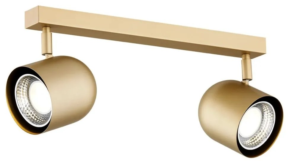 Plafoniera cu 2 spoturi design modern Isola auriu