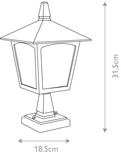 Lampă de exterior YORK 1xE27/100W/230V IP43 Elstead