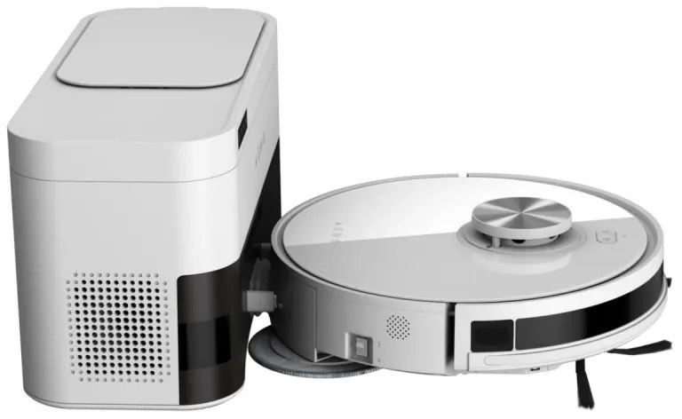 Aspirator robotic AENO ARC0006S, 4000Pa, 3000 mAh, 120 m2, Mapare, Wi-Fi, Comenzi vocale, Autonomie până la 120 min, Alb