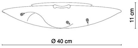 Globo 40404-3 - Plafoniera BURGUNDY 3xE27/40W/230V