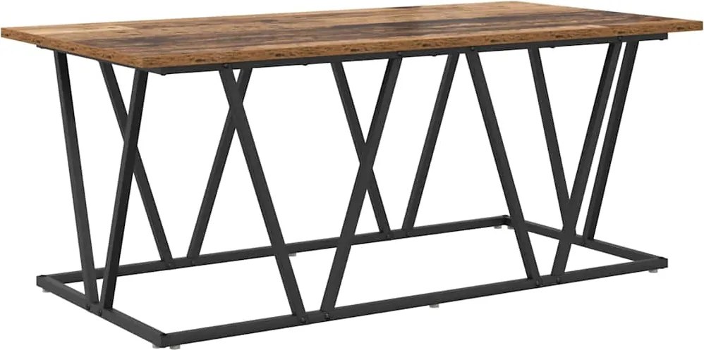 vidaXL Masă de cafea Lemn Vechi 100 x 50 x 40 cm Lemn aranjat și metal