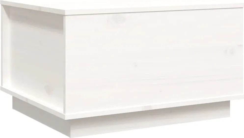 vidaXL Măsuță de cafea, alb, 60x50x35 cm, lemn masiv de pin