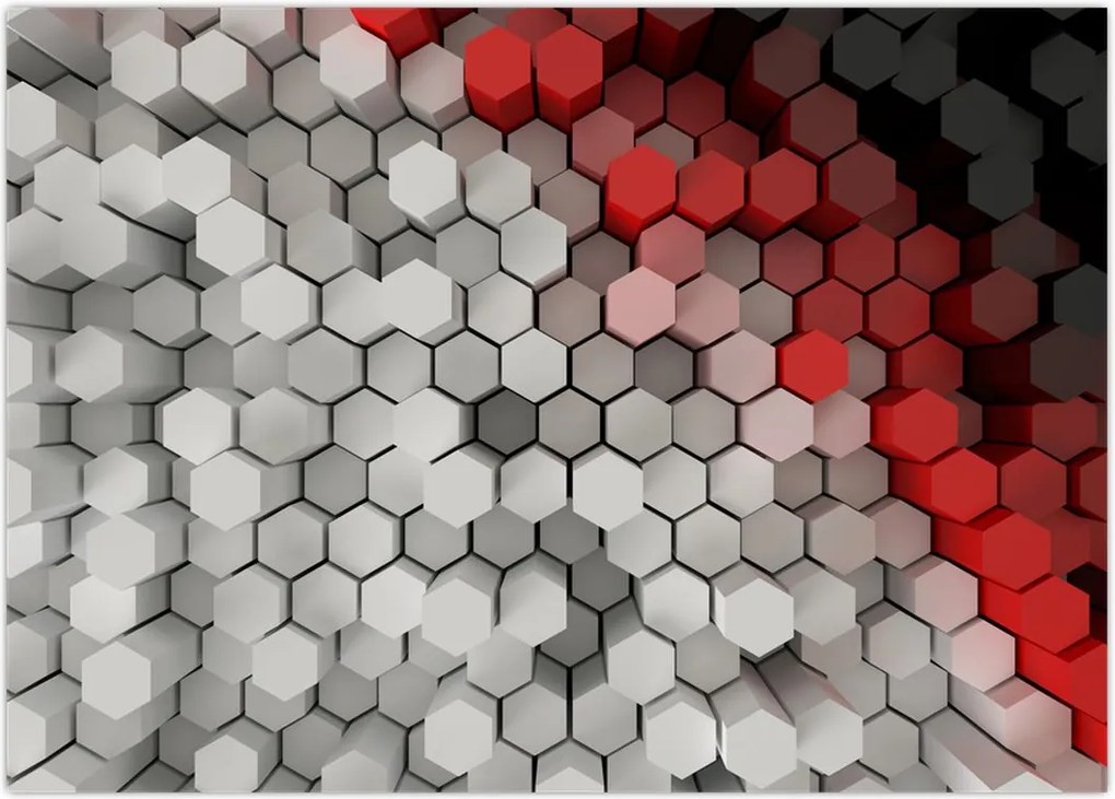 Tablou - 3D hexagoane (70x50 cm)