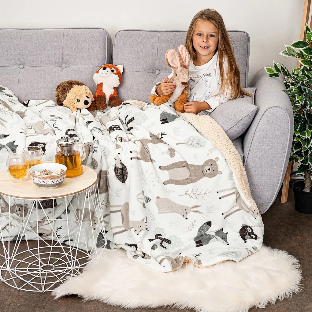 Pătură din imitație blăniță 4Home Nordic Friends, 150 x 200 cm