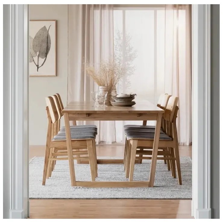 Masă pliantă în decor de stejar Rowico Colonsay, 215 x 96 cm