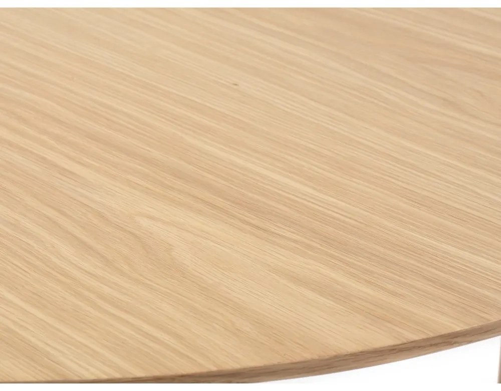 Masă de dining în culoare naturală extensibilă cu blat cu aspect de lemn de stejar 100x190 cm Gallina – Unique Furniture