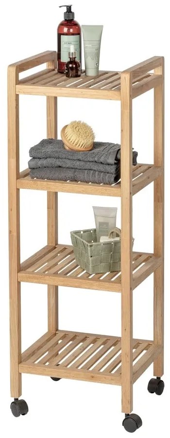 Etajeră de baie în culoare naturală din lemn de nuc 35x97 cm Norway – Wenko