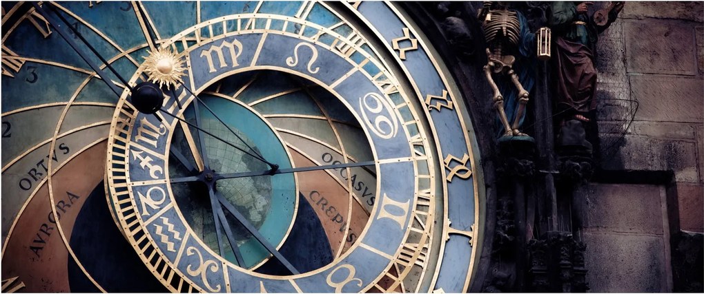 Tablou - Orloj, Praga (120x50 cm)