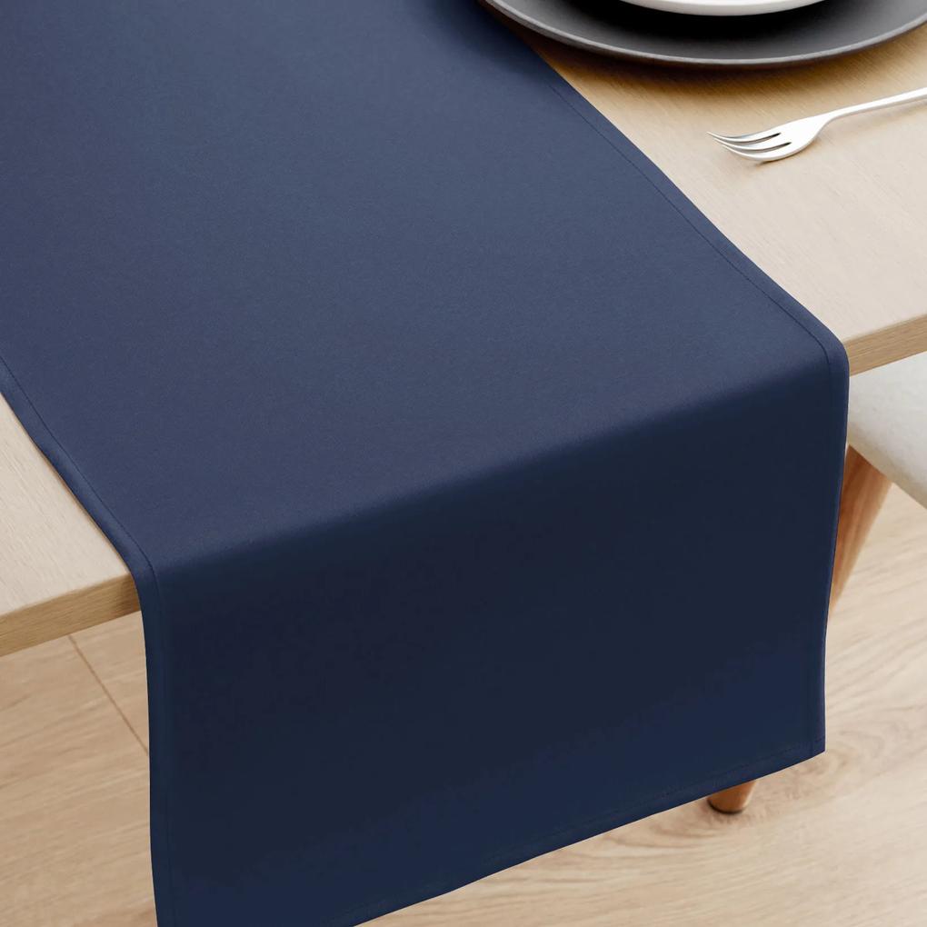 Goldea napron de masă loneta - albastru-indigo 35x180 cm