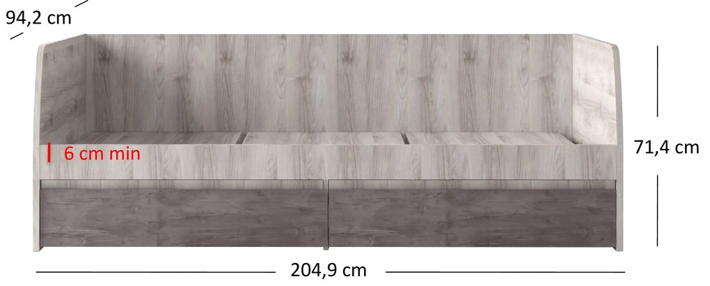 Pat de o persoană 90 cm Jolene 2S (castan nairobi + onyx) (cu somieră). 1052981