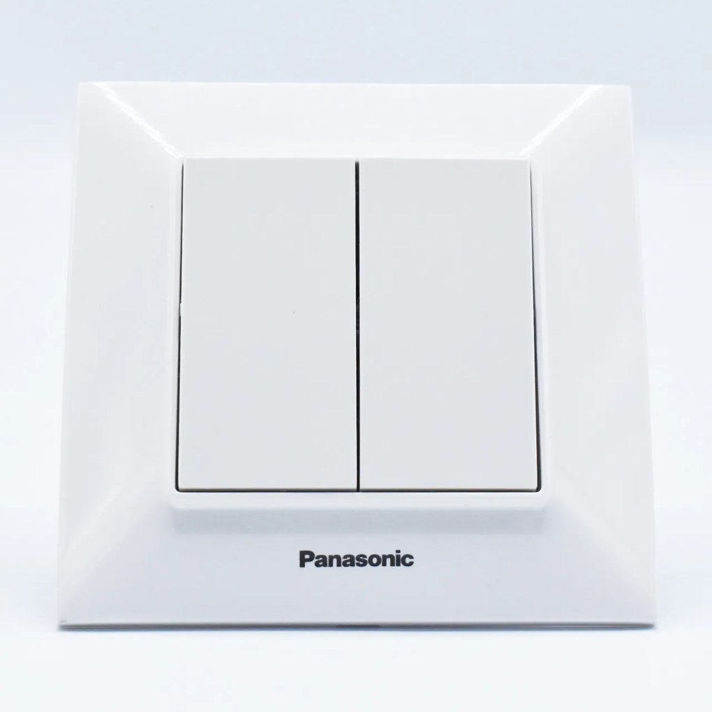 Intrerupator dublu, 10A, IP20, Alb, Panasonic Arkedia Slim