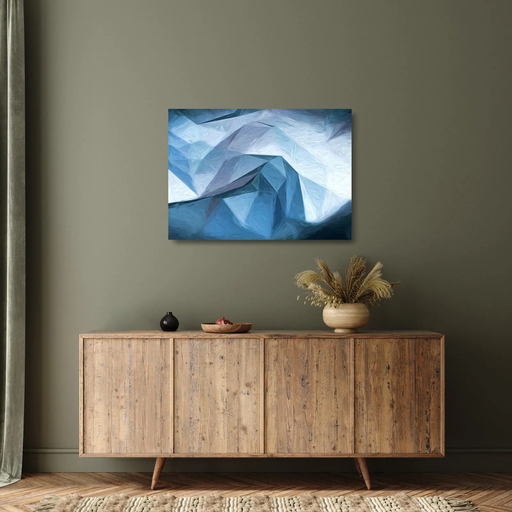 Tablou pe sticlă cu abstracție (70x50 cm)