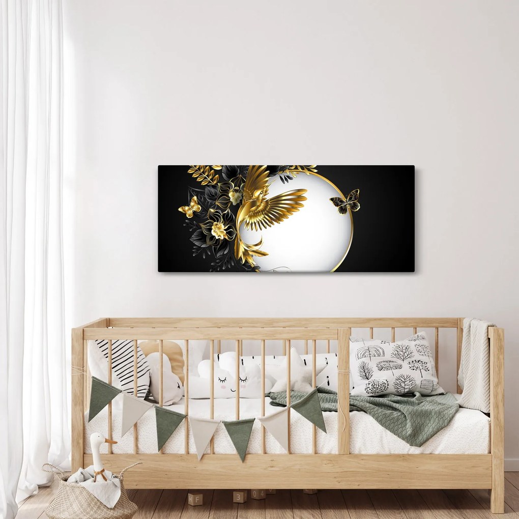 Tablou - Bile cu motive aurii (120x50 cm)