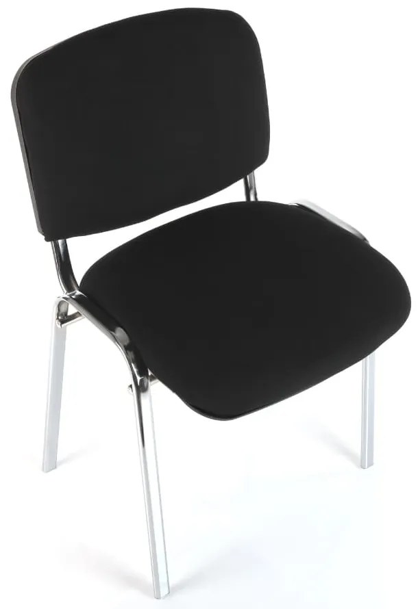 Scaun conferinta Viva N, picioare cromate, negru