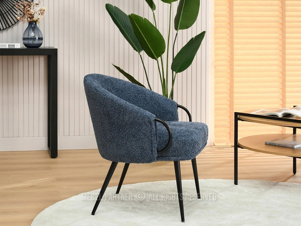 Fotoliu Carma F (albastru închis + negru). Promo -19%. 1109979