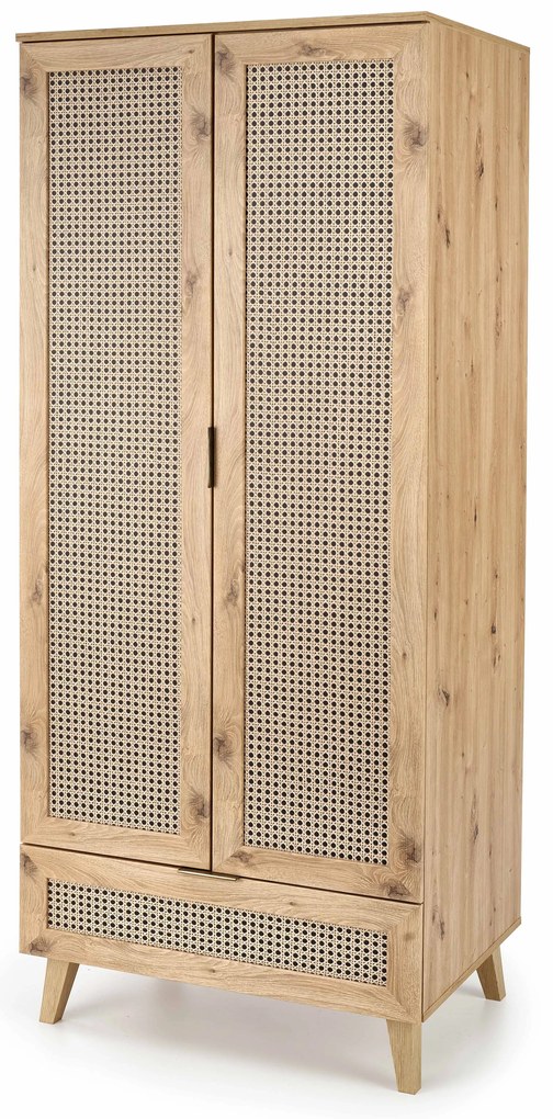 Dulap de haine 80 cm Borrae (negru). 1049319