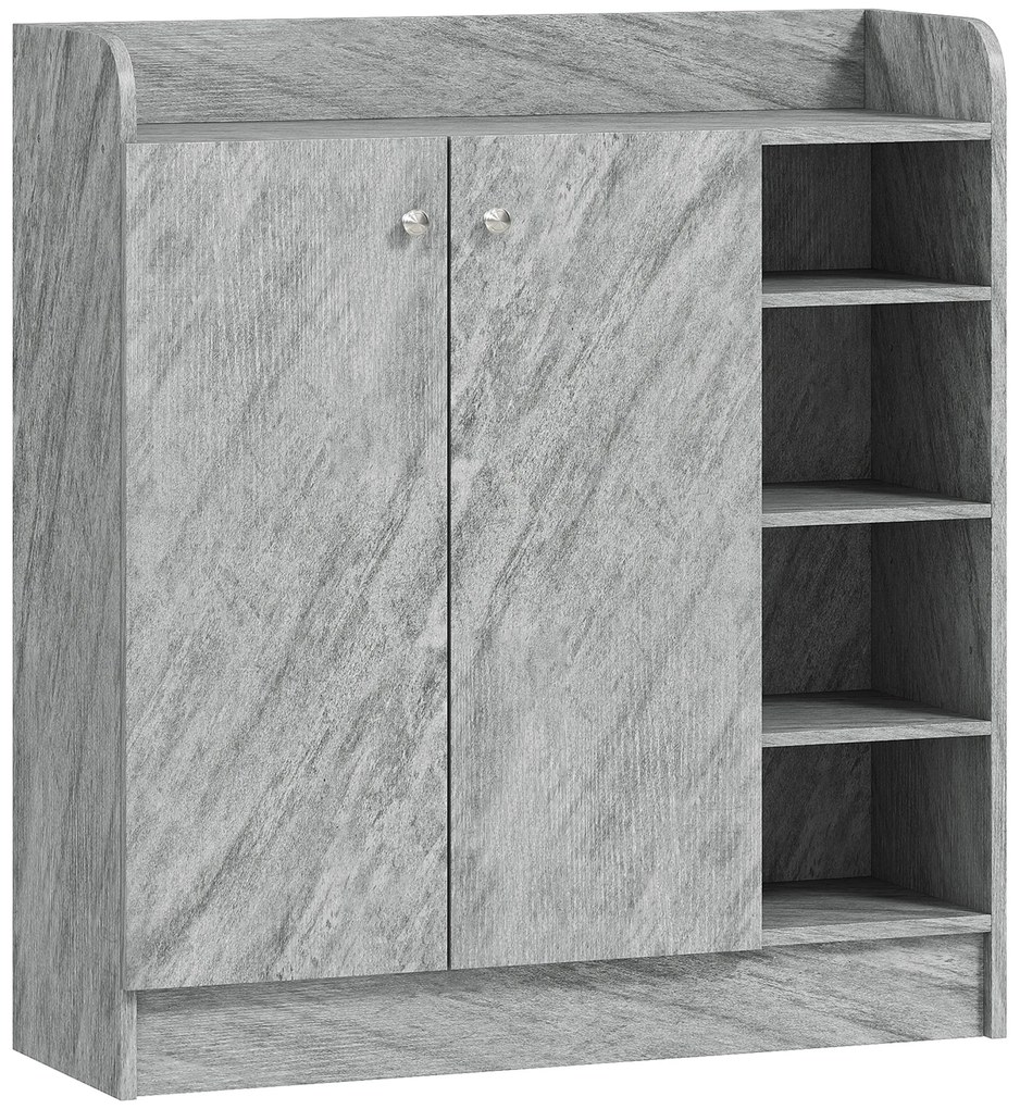 Homcom Dulap Pantofi 83×30×90 cm – Lemn, 12 Perechi, Culoare Cafenie | Aosom Romania