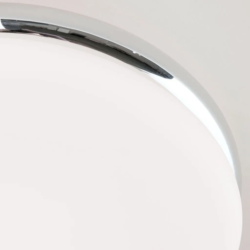 Plafoniera LED design circular JAMES D-32cm crom/opal