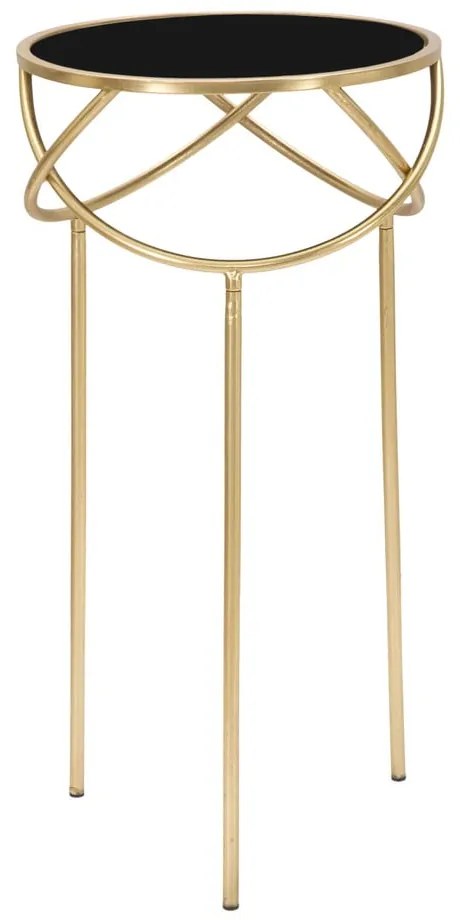Măsuță auxiliară rotundă cu blat din sticlă ø 40 cm Ring – Mauro Ferretti