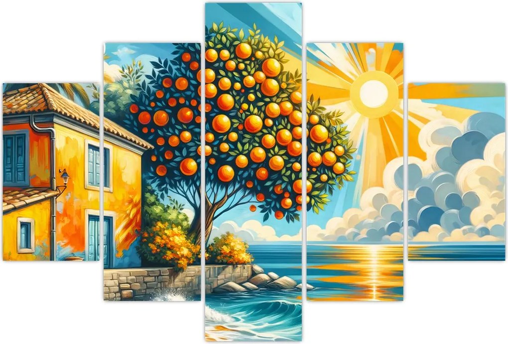 Tablou - Casă cu portocale I. (150x105 cm)