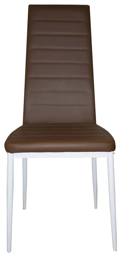 Scaun de masă Tino NOVA maro, textil, piele + metal - maro