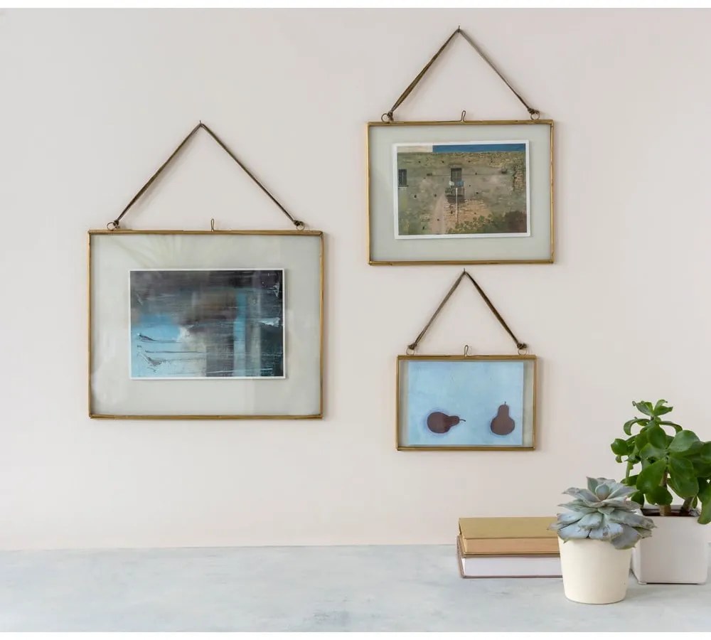 Ramă foto aurie de agățat din metal 20x15 cm – Rex London