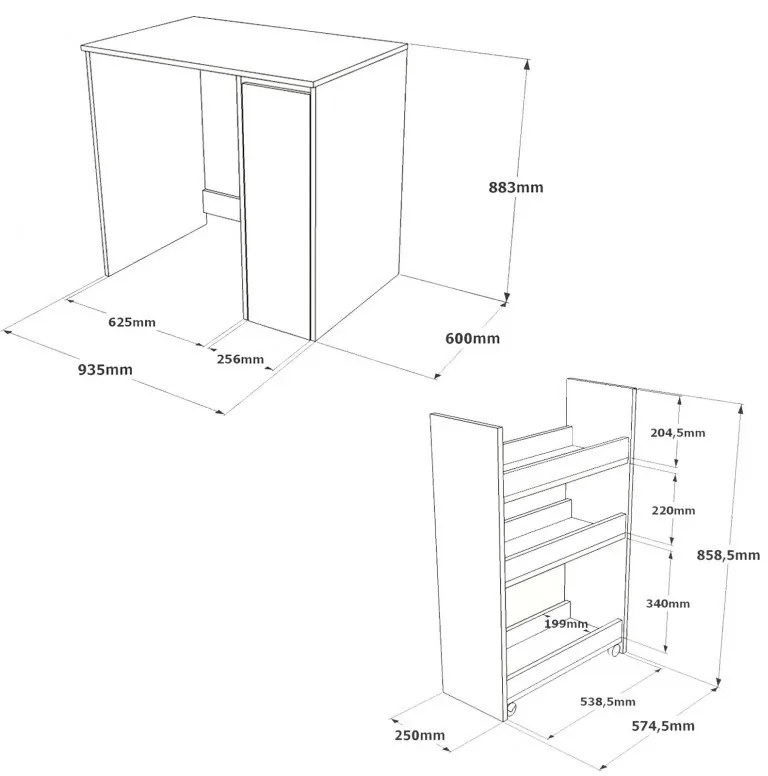 Dulap pentru Baie SA1-WK Walnut-Alb