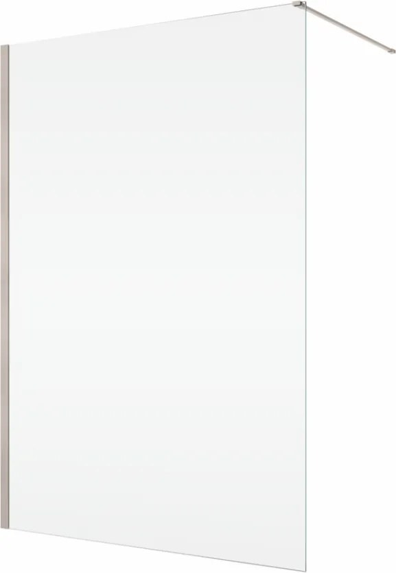 Paravan dus sticla walk-in 110x200 cm, bronz periat, sticla 8 mm, Ronal Easy 1100x2000 mm, Bronz periat