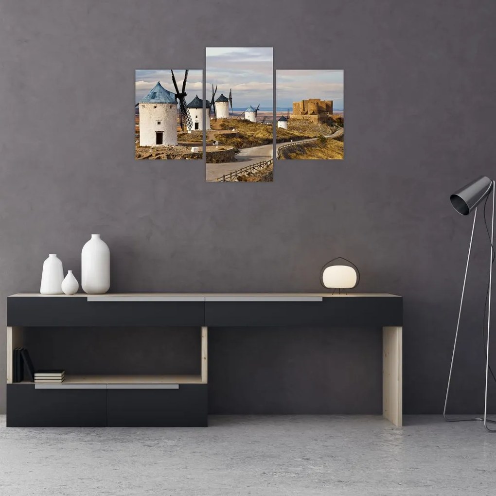 Tablou - Morile de vânt din Consuegra, Spania (90x60 cm)