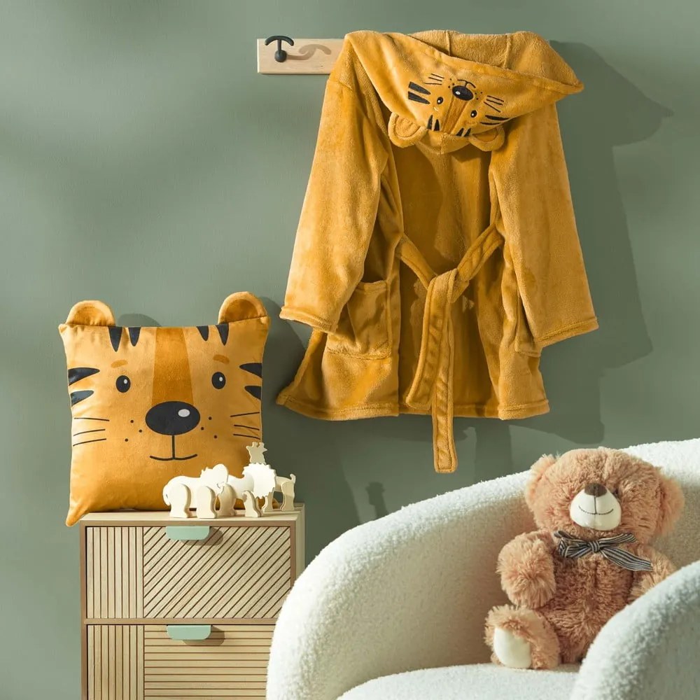 Pernă pentru copii din catifea 40x40 cm Tigry – douceur d'intérieur