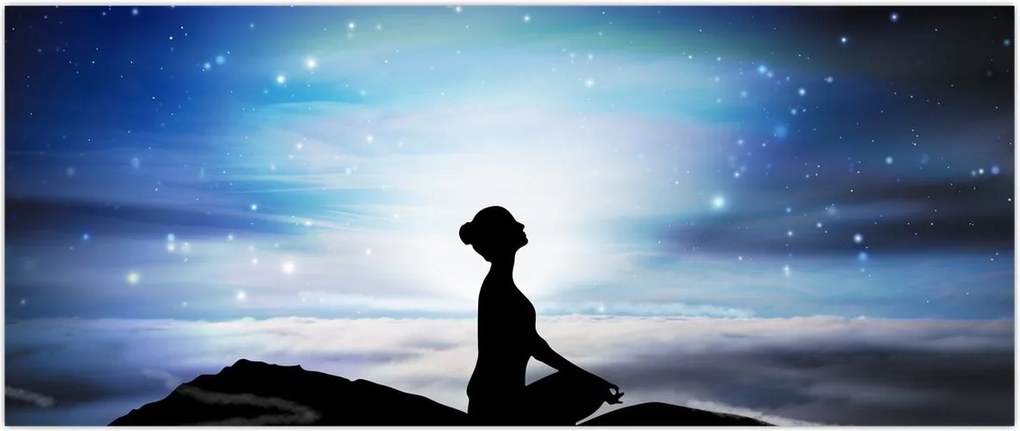 Tablou - Femaia meditând (120x50 cm)