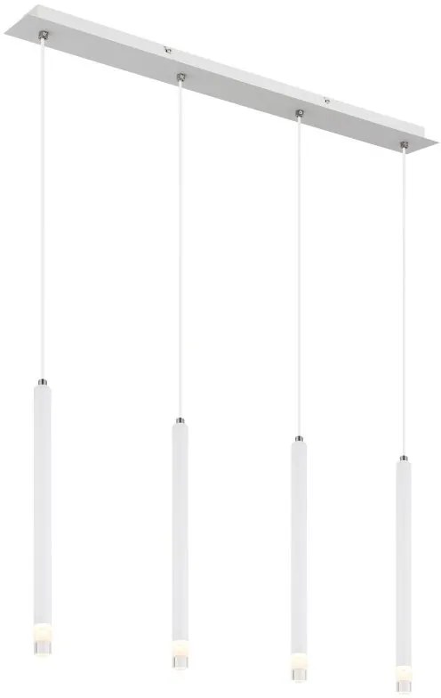 Lustra cu 4 Pendule metal alb RYAN pentru bucatarie