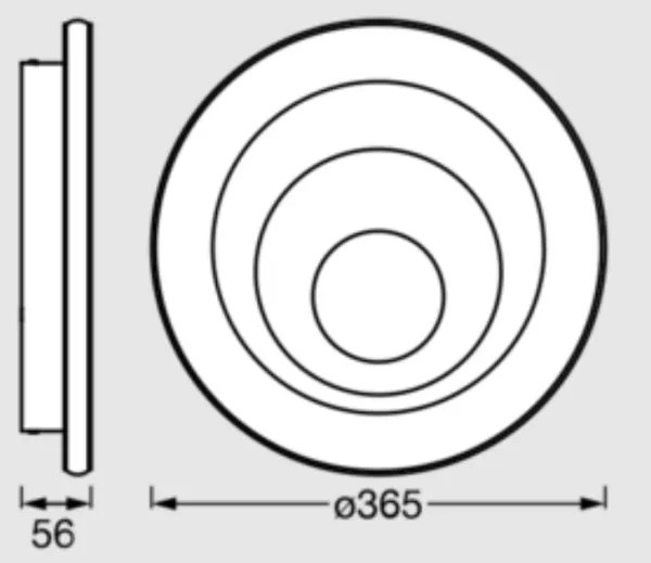 Osram - Plafonieră LED ORBIS SPIRAL, 38 W, 230 V, Ø 36,5 cm, albă