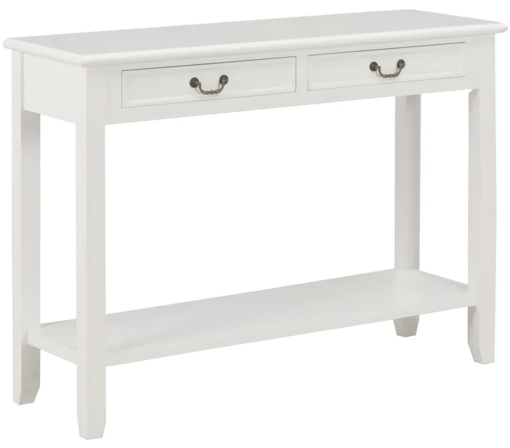 vidaXL Masă consolă, alb, 110 x 35 x 80 cm, lemn