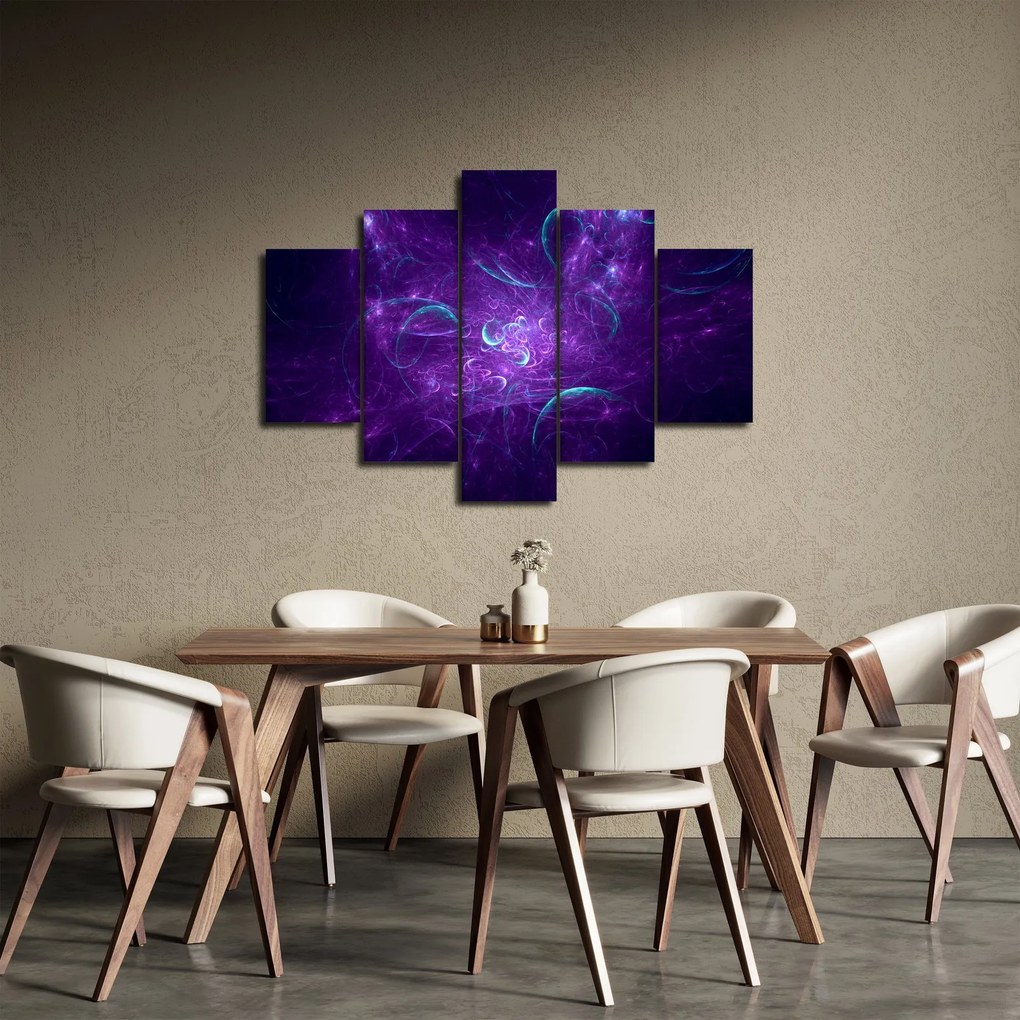 Tablou cu abstracțiune modernă în albastru (150x105 cm)
