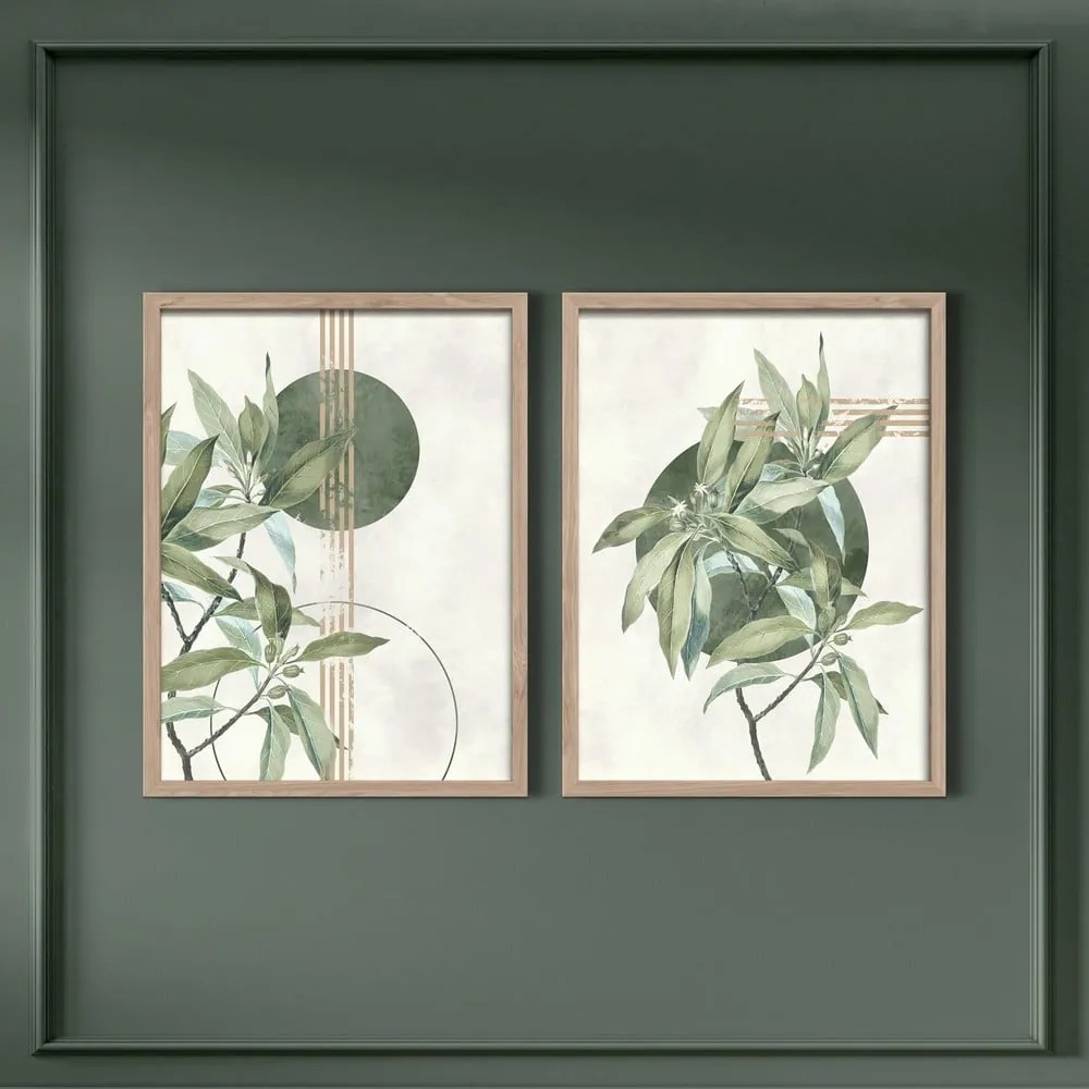 Tablouri 2 buc. 30x40 cm Green – Styler