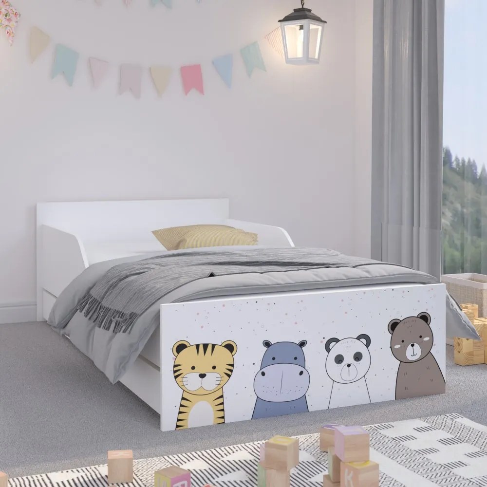 Pat de calitate pentru copii, cu animale din poveste 180 x 90 cm