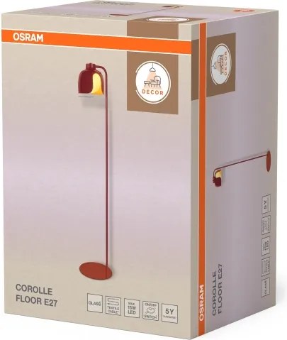 Osram - Lampă de podea DECOR COROLLE 1xE27/15W/230V roșie