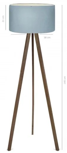 Lampadar AYD, 1 x E27, 40 W, 230 V, maro/albastru