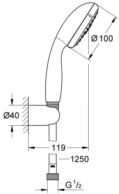 Pachet baterii baie 3 in 1 Grohe ( baterie cada, baterie lavoar, set dus cu porter,furtun dus 1.25m(23805000,23768000,27799001)